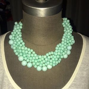 NEW Mint Green Beaded Statement Necklace